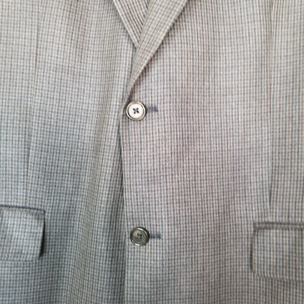 Lauren Ralph Lauren Size 42R Silk Blend Houndstood Plaid Blazer Sport‎ Ja…